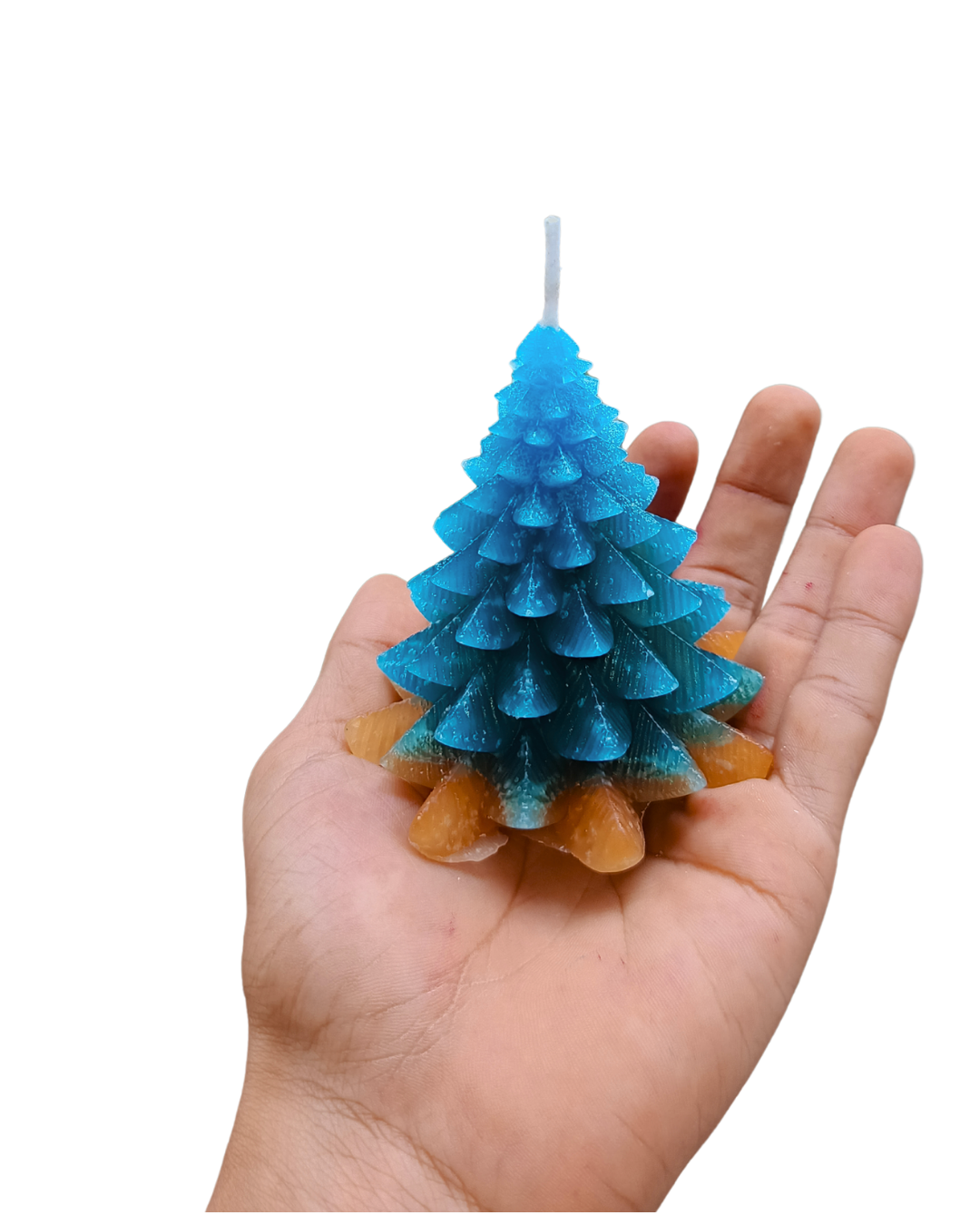 Christmas Tree Candle - Hand Size Reference